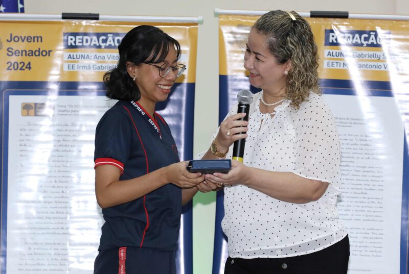 Educacao_Jovem_Senador_Vencedora_2024_Etapa_Estadual_Suanny Silva de Almeida_Foto_Euzivaldo_Queiroz