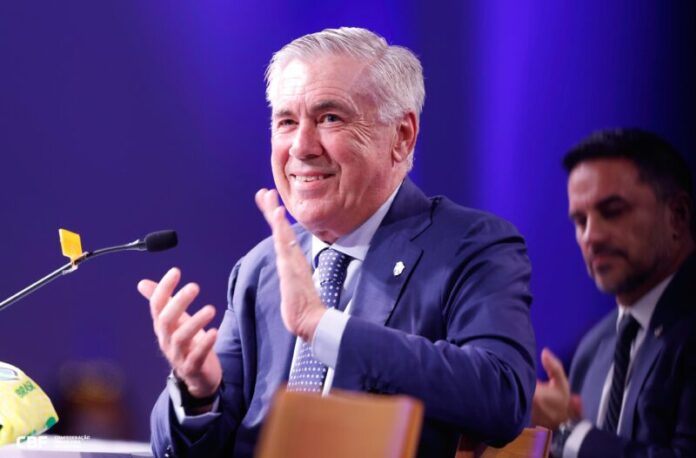 Carlo Ancelotti foi apresentado e anunciou a primeira convocação pela Seleção Créditos- Rafael Ribeiro:CBF