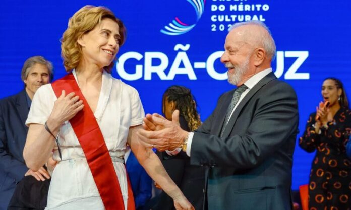 Fernanda Torres e Presidente Lula. Foto Ricardo Stuckert:PR