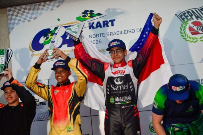 SEDEL - Dylan Holanda no Pódio do Norte Brasileiro de Kart FOTO Divulgação Sedel