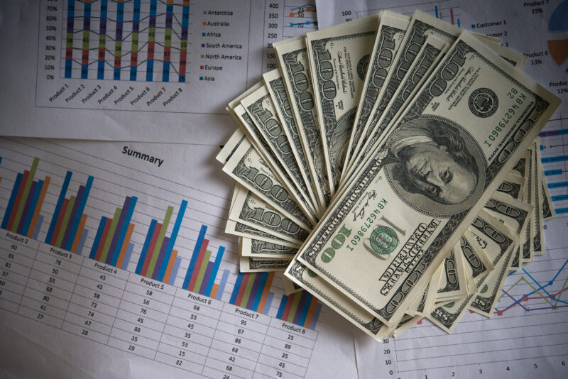 Money Dolar dollar contando dolar nota de dinheiro americano