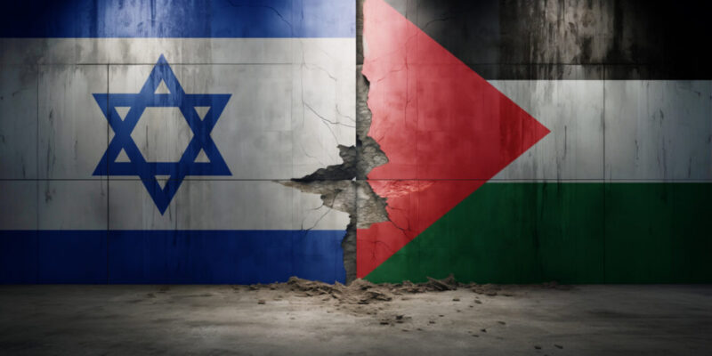 bandeiras-de-israel-e-da-palestina. Foto Freepick