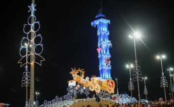 Acendimento das luzes no Parque do Rio Branco inicia temporada natalina em Boa Vista