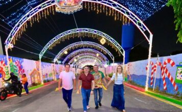 David Almeida acende corredor natalino da Semulsp e reforça inclusão na Compensa