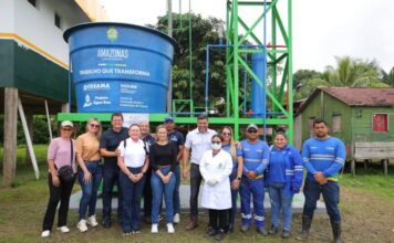 Governo do Amazonas leva água potável e LED a Benjamin Constant