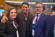 Presidente Yara Lins e Corregedor Josué Neto representam Amazonas na posse de novo conselheiro paulista