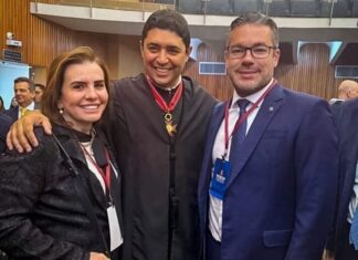 Presidente Yara Lins e Corregedor Josué Neto representam Amazonas na posse de novo conselheiro paulista