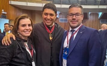 Presidente Yara Lins e Corregedor Josué Neto representam Amazonas na posse de novo conselheiro paulista