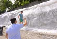 David Almeida acompanha obra antierosão na avenida Mário Ypiranga