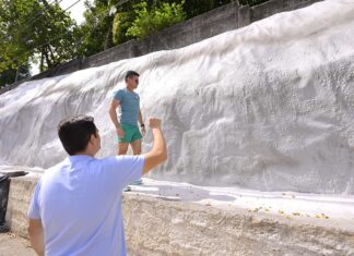 David Almeida acompanha obra antierosão na avenida Mário Ypiranga