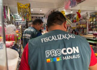 Operação de Carnaval do Procon Manaus apreende mais de 1,4 mil produtos irregulares