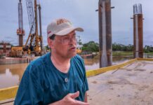 Com acompanhamento de Eduardo Braga, ponte do Autaz Mirim atinge 80% de conclusão