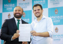 Renato Junior empossa Arone Bentes na Semed e projeta avanços na educação de Manaus