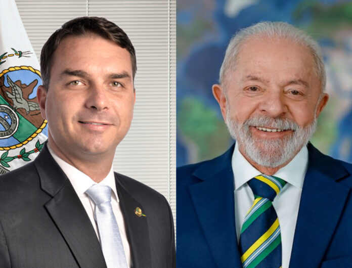 Flavio Bolsonaro e Lula
