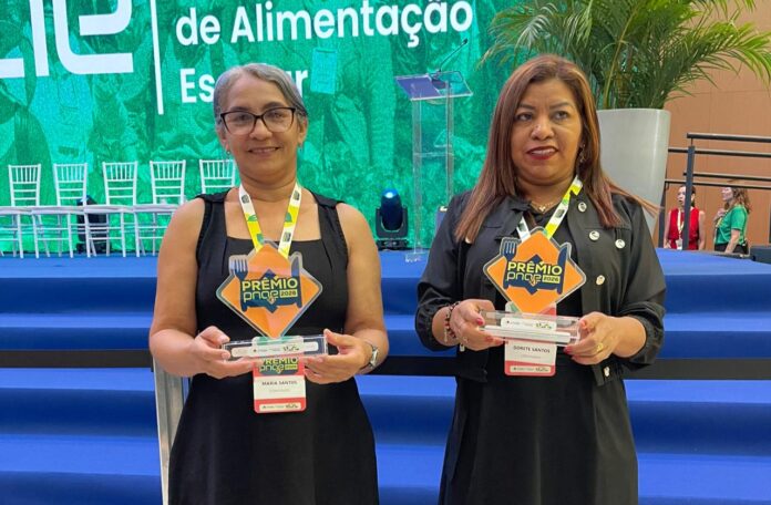 Manipuladoras de alimentos da rede municipal de ensino recebem prêmio nacional da Alimentação Escolar do FNDE 2