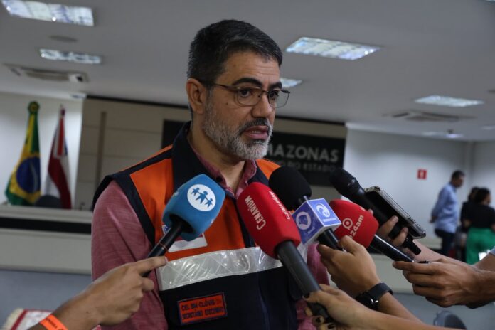 Secretário executivo da Defesa Civil do Amazonas, coronel Clóvis Araújo_Foto_Secom