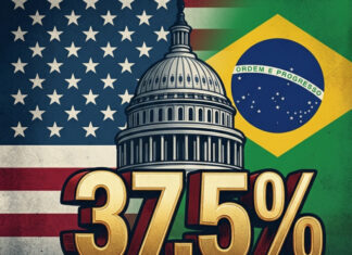 Estados Unidos impõem nova tarifa a produtos brasileiros e tributação total pode chegar a 37,5%