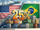 Tarifa de 25% dos EUA sobre produtos do Brasil entra em vigor hoje