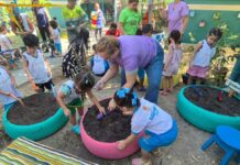 Creche municipal premiada inaugura horta de Pancs e composteira no Igarapé do 40