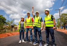 Governador Roberto Cidade vistoria obras de pavimentação de R$ 15 milhões em Autazes