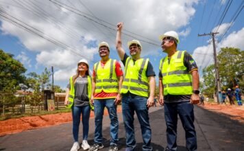 Governador Roberto Cidade vistoria obras de pavimentação de R$ 15 milhões em Autazes