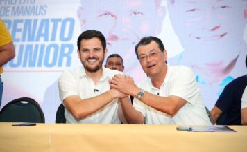 Prefeito Renato Junior oficializa apoio à Eduardo Braga para o Senado e reforça parcerias para Manaus