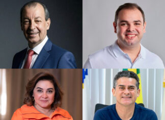 Pesquisa Quaest aponta Omar com 26%, Cidade com 18%, Maria do Carmo com 16% e David com 15% no AM