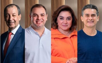 Pesquisa Quaest aponta Omar com 26%, Cidade com 18%, Maria do Carmo com 16% e David com 15% no AM
