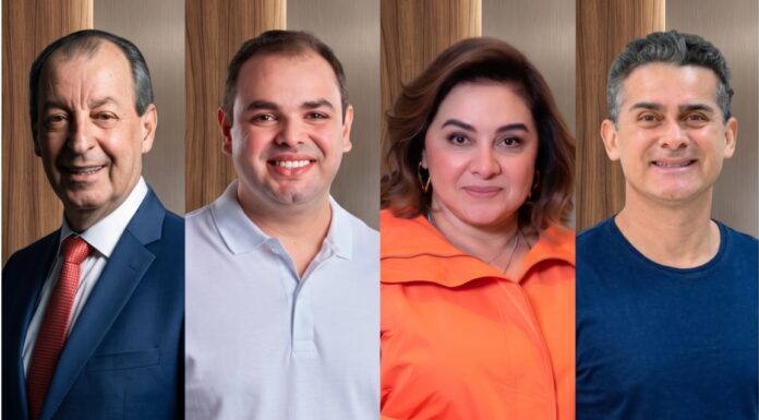 Pesquisa Quaest aponta Omar com 26%, Cidade com 18%, Maria do Carmo com 16% e David com 15% no AM