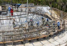 Estruturas inspiradas nos rios Negro e Solimões começam a ser concretadas na obra projetada de Oscar Niemeyer