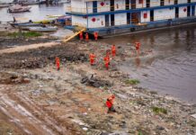 Limpeza da orla de Manaus retira mais de 2,5 mil toneladas de resíduos em 2026
