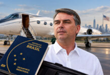 Informantes dizem que Flávio Bolsonaro já estaria nos EUA; PF investiga o caso