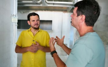 Prefeito Renato Junior vistoria obras do Caps AD II no Lago Azul, que chegam a 60% de execução